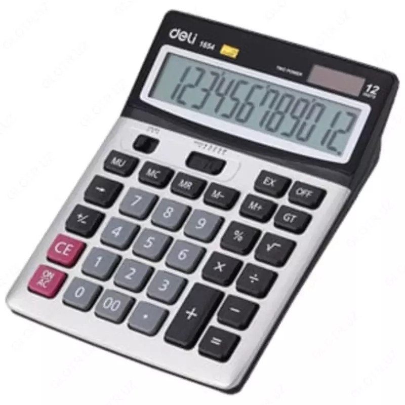 Калькулятор "Deli" 12 - разрядный (Арт. - 1654)