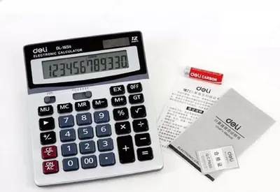 Калькулятор "Deli" 12 - разрядный (Арт. - 1654)