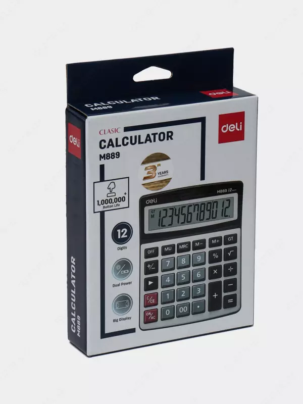 Калькулятор "Deli" 12 - разрядный (Арт. - 889-M)