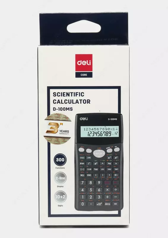 Инженерный Калькулятор "Deli" 12-разрядный (Арт. - ED-100MS)
