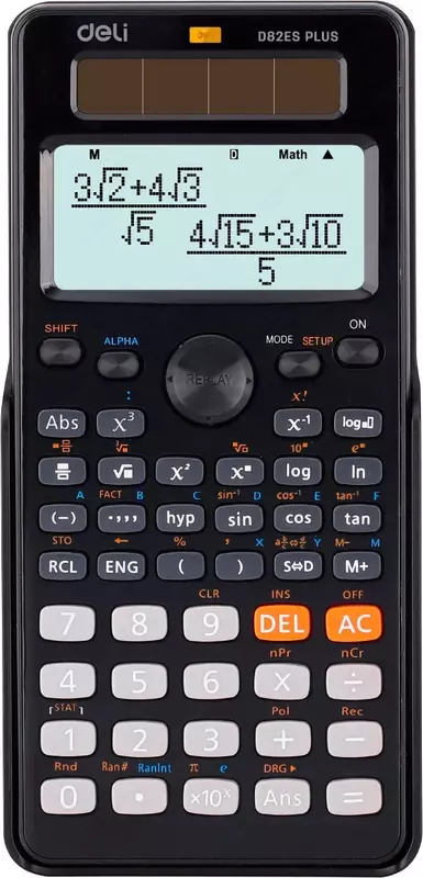 Инженерный Калькулятор "Deli" 12-разрядный (Арт. - ED82-ES)