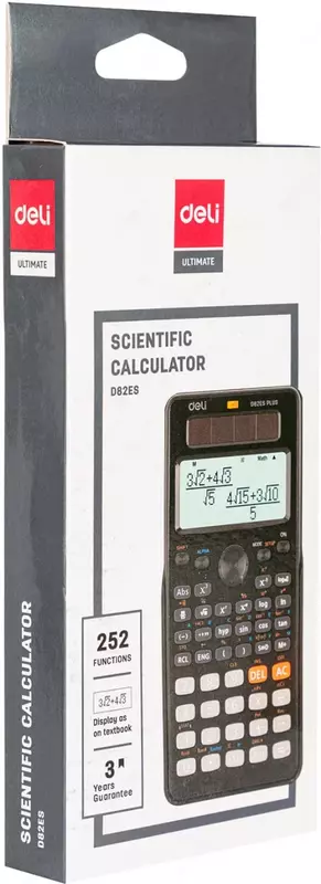 Инженерный Калькулятор "Deli" 12-разрядный (Арт. - ED82-ES)