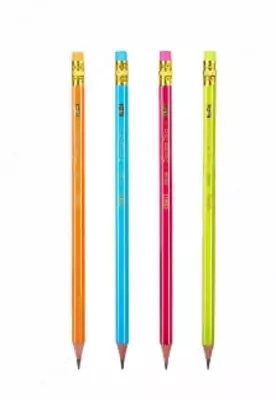 Чернографитный Карандаш с ластиком 2В "Deli" (Арт.-37000) Ассортимент