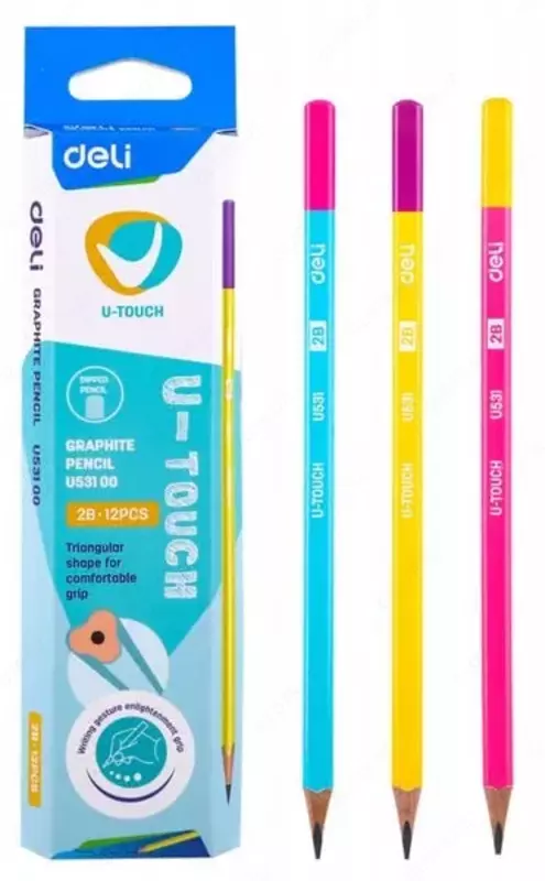 Чернографитный Карандаш "Deli U-TOUCH" 2В (Арт.-53100-WU-12pcs)