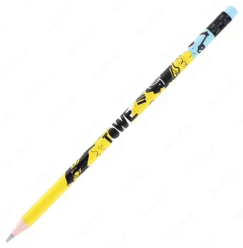 Чернографитный Карандаш "Deli Arti Graff" с ластиком 2В (Арт.-53200-WU)