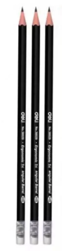 Чернографитный Карандаш "Deli" с ластиком 2В (Арт.-58100)