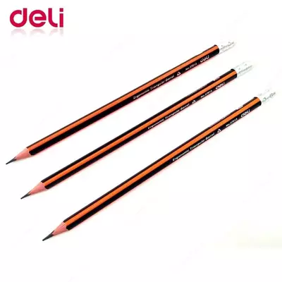 Qora qo'rg'oshin qalam "Deli" o'chirgichli 2B (Art.-37013e)