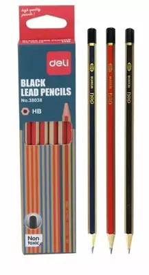 Qora qo'rg'oshin qalam HB "Deli" (Art.- 38038) Assortiment