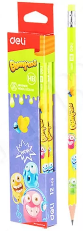 Qora qo'rg'oshin qalam "Deli Bumpees" HB o'chirgichli (Art.-52000-EU)
