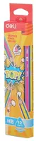 Чернографитный Карандаш "Deli POP" с ластиком НВ (Арт.-52400-EU) Ассортимент Только в розницу