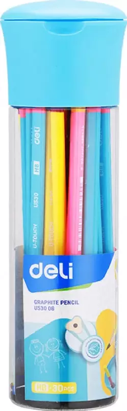 Чернографитный Карандаш "Deli U-TOUCH" с ластиком НВ (Арт.- 53006-EU)
