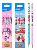 Qora qo'rg'oshin qalam "Deli SuperWings" o'chirgichli HB (Art.- 53400-EU) - 1 000 so'm