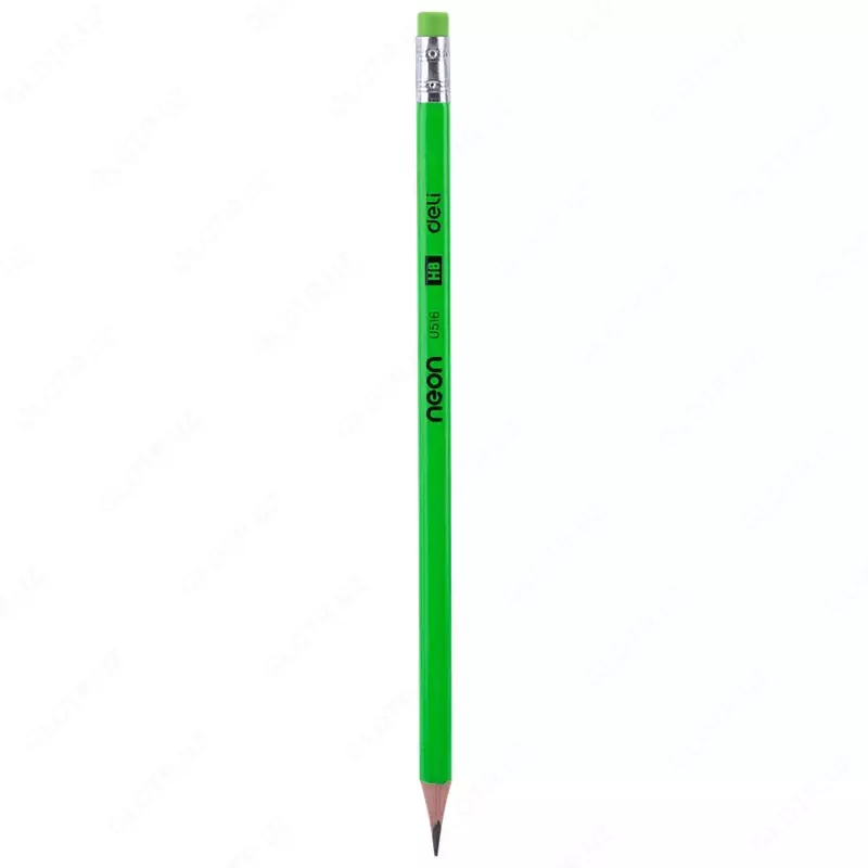 Qora qo'rg'oshin qalam "Deli Neon" HB o'chirgichli (Art.- 51600-EU-T)