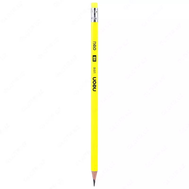 Qora qo'rg'oshin qalam "Deli Neon" HB o'chirgichli (Art.- 51600-EU-T)