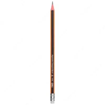 Чернографитный Карандаш "Deli" с ластиком НВ (Арт.- 37014e)