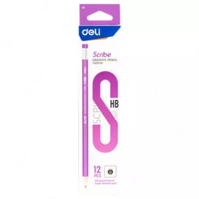 Чернографитный Карандаш "Deli" с ластиком НВ (Арт.- 50800-EU) Ассортимент