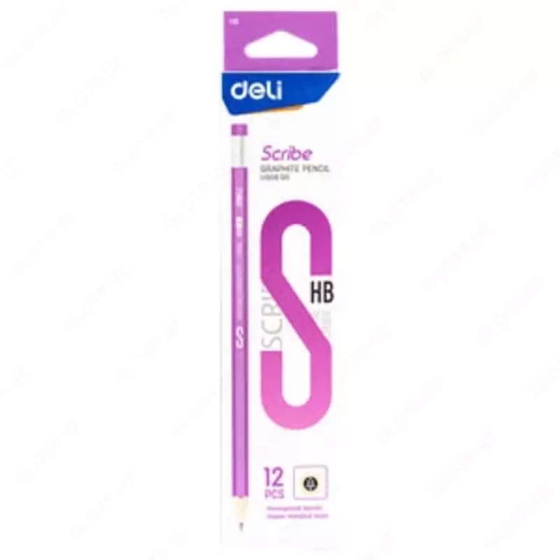 Чернографитный Карандаш "Deli" с ластиком НВ (Арт.- 50800-EU) Ассортимент