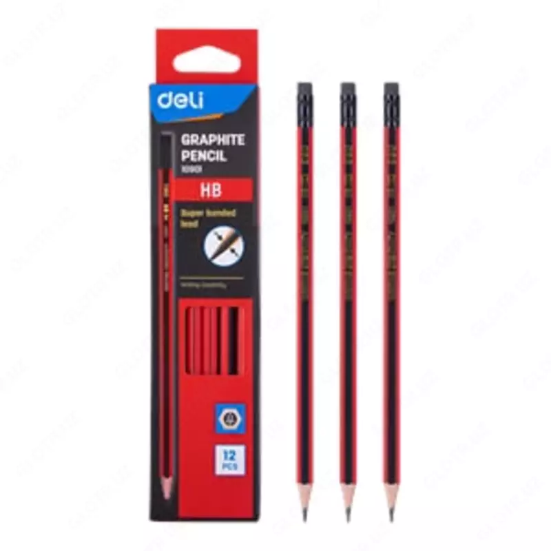 Чернографитный Карандаш "Deli" с ластиком НВ (Арт.- 10901)