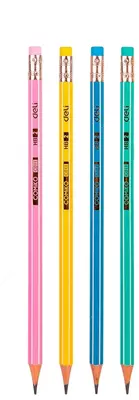 Чернографитный Карандаш "Deli Comiko" с ластиком НВ (Арт.- 011-HB-C) Ассортимент