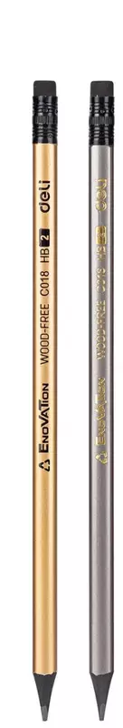 Чернографитный Карандаш "Deli Enovation" с ластиком НВ (Арт.- 018-EC-HB)