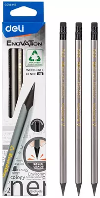 Чернографитный Карандаш "Deli Enovation" с ластиком НВ (Арт.- 018-EC-HB)