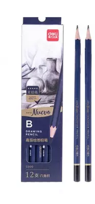 Чернографитный художественный карандаш 6В "Deli Nuevo" (Арт.- 999S-6B)