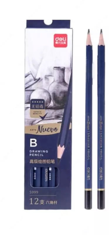 Qora qo'rg'oshin qalam H "Deli Nuevo" (Art.- 999S-H)