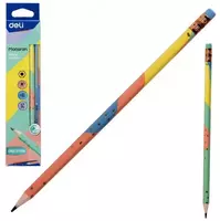 9 600 so'm Qora qo'rg'oshin qalam "Deli Macaron" HB o'chirgichli (Art.- 54800-EU) Assortiment