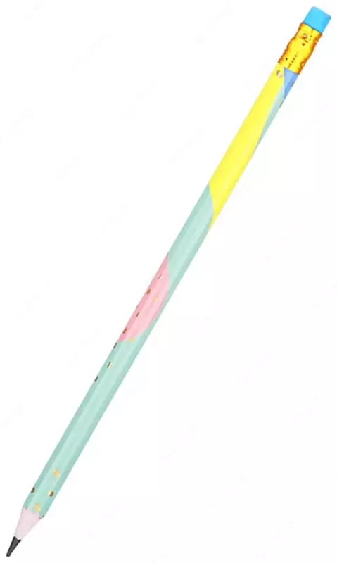 Чернографитный Карандаш "Deli Macaron" с ластиком НВ (Арт.- 54800-EU) Ассортимент