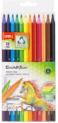 Набор цветных карандашей "Deli Enovation" 12 цветов (Арт.- 110-12-EC)