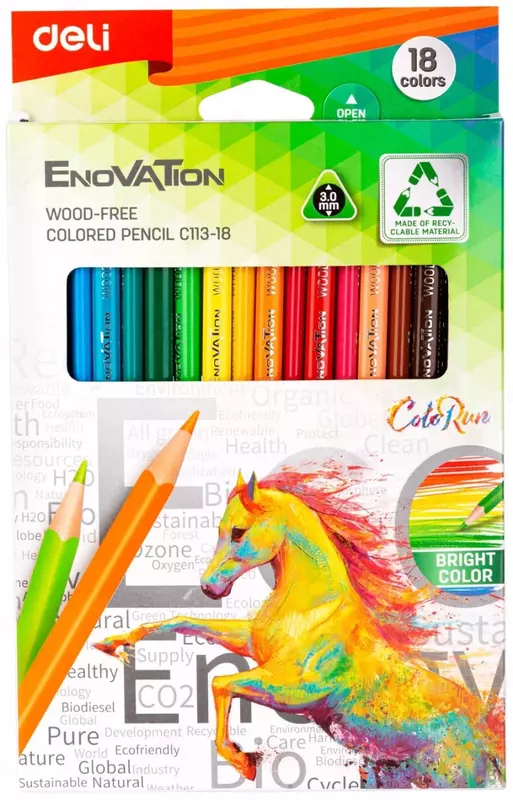Набор цветных карандашей "Deli Enovation" 24 цвета (Арт.- 113-24-EC)