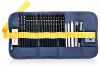 Набор Чернографитных Карандашей с аксессуарами "Deli" 2Н-12В