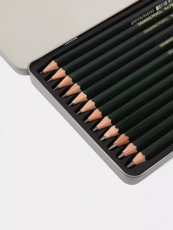 Набор Чернографитных Карандашей "Deli" 3Н-9В, 12 шт. (Арт.- 949-S)