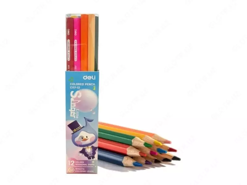 Набор цветных карандашей "Deli Little Singer" 12 цветов (Арт.- 117-EC-12)