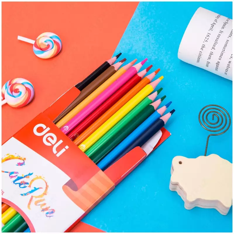 Набор цветных карандашей "Deli ColoRun" 12 цветов (Арт.- 00100-EC)