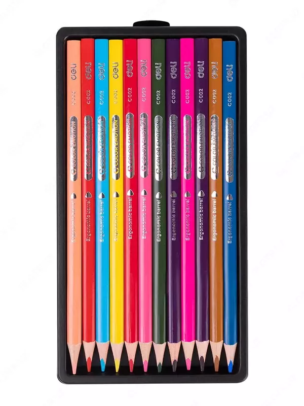 Набор цветных карандашей Deli "Color Emotion" 12 цветов (Арт.- 00200-EC)