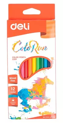 Rangli qalamlar to'plami "Deli ColoRun" 12 rang (Art.-00300-EC) YANGI