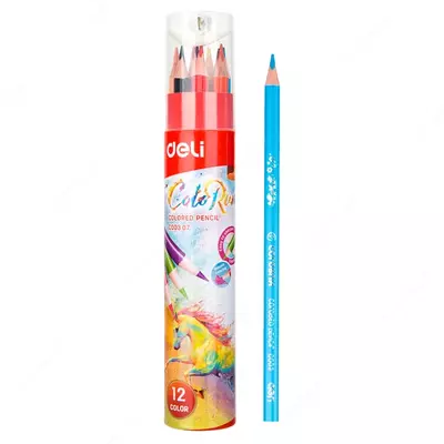 Rangli qalamlar to'plami "Deli ColoRun" 12 rang (Art.-00307-EC) YANGI