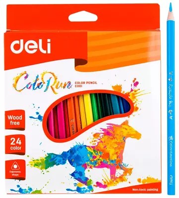 Rangli qalamlar to'plami "Deli ColoRun" 24 rang (Art.- 00120-EC)