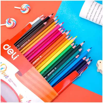 Rangli qalamlar to'plami "Deli ColoRun" 24 rang (Art.- 00120-EC)