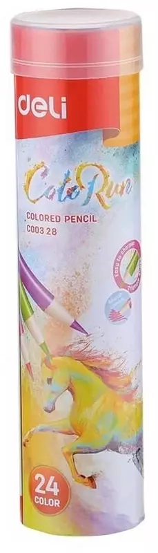 Rangli qalam to'plami "Deli ColoRun" 24 rang (Art.-00328-EC) YANGI