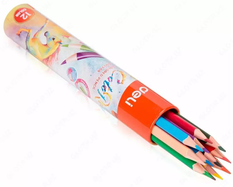 Rangli qalam to'plami "Deli ColoRun" 24 rang (Art.-00328-EC) YANGI