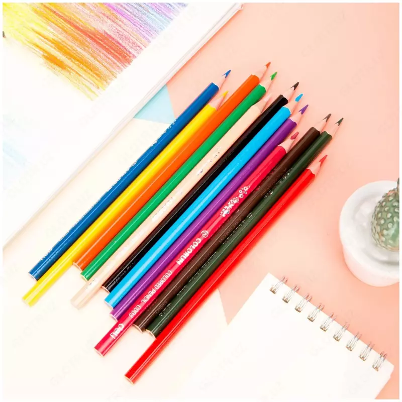 Rangli qalam to'plami "Deli ColoRun" 24 rang (Art.-00328-EC) YANGI