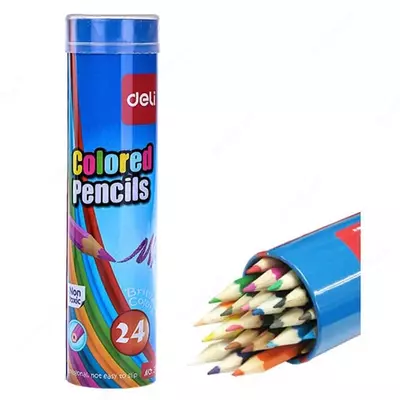 Rangli qalamlar to'plami "Deli" 24 rang (m.- 37121)