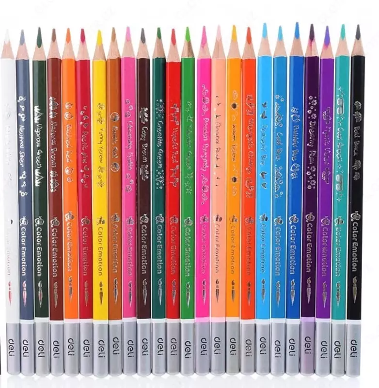Rangli qalamlar to'plami "Deli Color Emotion" 24 rang (Art.-00720-EC) YANGI