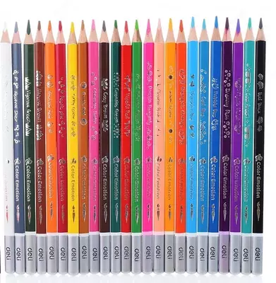 Rangli qalamlar to'plami "Deli Color Emotion" 24 rang (Art.-00720-EC) YANGI