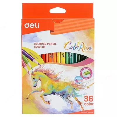 Rangli qalamlar to'plami "Deli ColoRun" 36 rang (Art.-00330-EC) YANGI