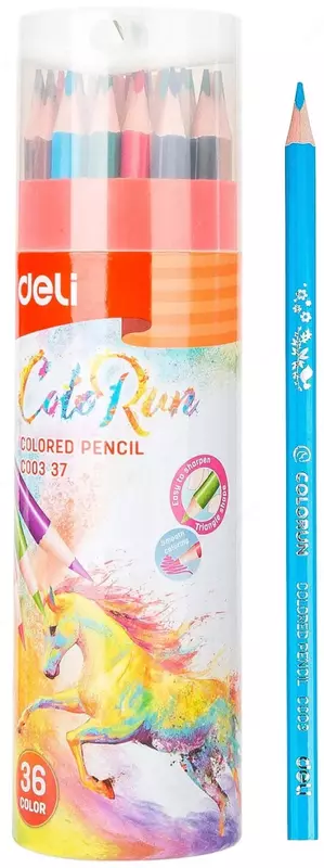 Rangli qalamlar to'plami "Deli ColoRun" 36 rang (Art.-00337-EC) YANGI
