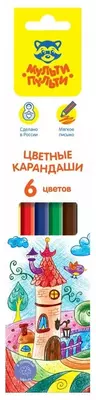 Набор цветных карандашей Мульти-Пульти "Невероятные приключения" 6 цветов (Арт.- CP_41047)