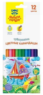 Набор цветных карандашей Мульти-Пульти "Невероятные приключения" 12 цветов (Арт.- CP_41053)